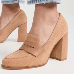 L'Agence Blanche Loafer Pumps